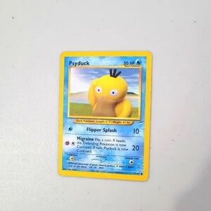 Pokemon Psyduck Trading Card - Yellow and Blue